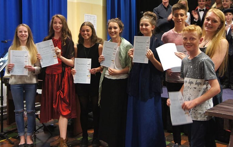 Dawlish Community College-getting-their-Artsmark-awards